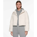 Куртка Oysho PrimaLoft Water-repellent Crop Padded Jacket, кремовый - фото 5