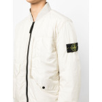 Stone Island дутый бомбер с нашивкой Compass, белый - фото 5