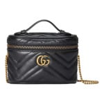 Сумка Gucci GG Marmont Mini Top Handle, черный - фото