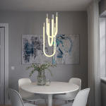 Светильник потолочный Ikea Warmblixt Led White Frosted Glass, белый, 46 см - фото 7