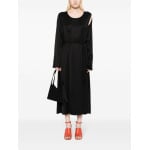 MM6 Maison Margiela cut-out midi dress, черный - фото 2