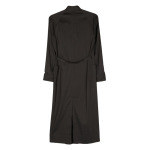 Issey Miyake band-collar midi shirtdress, коричневый - фото 2