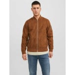 Куртка Jack & Jones Rocky Faux Suede Bomber, коричневый - фото