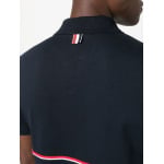 Thom Browne RWB-stripe polo shirt, синий - фото 5