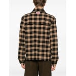 Kenzo checked button-up shirt, коричневый - фото 4