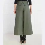 Расклешенные брюки Max Mara, хаки - фото 3