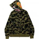BAPE 1st Camo Shark Full Zip Green