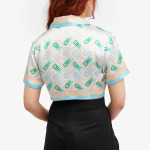 Рубашка Casablanca Cuban Cropped Silk Short Sleeve, мультиколор - фото 3