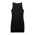 Платье прямого кроя Short Sleeveless PULL&BEAR, черное - фото 6