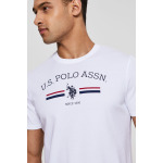 Футболка Rider с полосатым узором U.S. Polo Assn, белый - фото 3