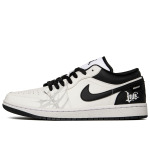 Баскетбольные кроссовки Air 1 Vintage Men Low-Top Black/Beige/White Jordan - фото