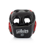 Защитный шлем для спарринга Fairtex Diagonal Vision, Full Head Coverage, размер L, черный/красный - фото 4