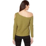 Топ Michael Kors Asymmetrical Cold-Shoulder Top, цвет Smoky Olive - фото