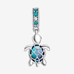 Шарм-подвеска Pandora Murano Glass Sea Turtle, синий - фото 2