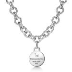 Колье Tiffany & Co. The Return to Tiffany x Beyoncé Collection Round Tag, серебро - фото