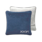 Подушка JOOP! hülle UNI Doubleface 50x50 cm, цвет navy-silver - фото