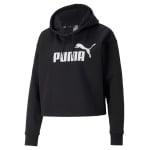 Толстовка Puma ESS Cropped Logo Hoodie FL, черный - фото