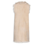 Длинный Жилет WOLFIE FURS из овчины, sand cream - фото 2