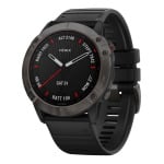 Умные часы Garmin Fenix 6 Sapphire, серый с черным ремешком - фото