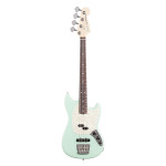 Fender American Performer Mustang Bass Rosewood Satin Surf Green W/B 0198620 357 - фото 2