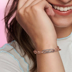 Звено для браслета Pandora ME Styling Freedom Word, рутений - фото 4