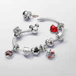 Браслет Pandora x Disney Mickey Mouse Clasp Moments Snake Chain, серебро - фото 5