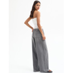 Джинсы Pull&Bear Wide leg Jeans, серый деним - фото 4