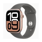 Умные часы Apple Watch Series 10 (GPS), 46 мм, Rose Gold Aluminum Case/Stone Gray Sport Band - M/L - фото