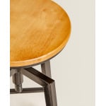 Табурет вращающийся Zara Home Wood And Metal High, черный - фото 3