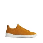 Zegna lace-up suede sneakers, оранжевый - фото