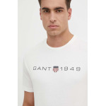 Футболка Gant из хлопка, бежевый - фото