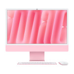 Моноблок Apple iMac 24'' М4 (2024), 10 CPU/10 GPU, 16 ГБ/256 ГБ, Standard glass, Pink, английская клавиатура - фото