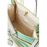 Сумка-тоут Kate Spade New York Manhattan Striped Woven Straw Large Tote, цвет Green Multi - фото 3