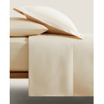 Простыня Zara Home Cotton Percale Flat, бежевый - фото 5