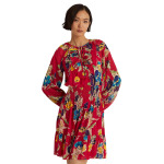 Платье LAUREN Ralph Lauren, Petite Floral Crinkle Georgette Long Sleeve Dress - фото 4