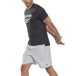 Мужские шорты Reebok Regular Fit Moisture Wicking 9 Drawstring, серый - фото 3