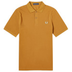 Поло Fred Perry Plain Polo, цвет Dark Caramel & Silver Blue - фото