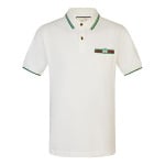 Футболка GUCCI-Embellished Webbing And Interlocking GG Cotton Short-Sleeved Polo Shirt For Men White, цвет ivory - фото