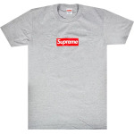 Футболка Supreme 20th Anniversary Box Logo, серый - фото