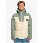 Зелено-кремовая мужская куртка с капюшоном EQYJK03970 Nomad Jacket Quiksilver, кремовый - фото