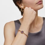 Браслет-цепочка Tous Sugar Party Flower With 18kt Gold Plating Over Silver And Amethyst, позолоченное серебро - фото 5