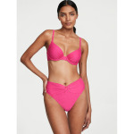 Плавки бикини Victoria's Secret Swim Mix & Match High-Waist Twist Cheeky Fishnet, розовый - фото 2