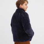 Флисовая куртка Uniqlo kids на молнии, темно-синий - фото 3