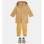 Пальто с капюшоном Burberry Kids, бежевый - фото 2