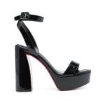 Christian Louboutin лакированные босоножки на платформе, черный - фото