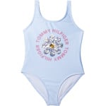 Купальник Tommy Hilfiger Kids Daisy Sequin One-Piece, цвет Blue Bell - фото