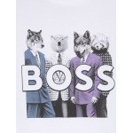 BOSS Kidswear футболка с принтом волка, белый - фото 2