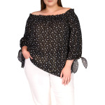 Топ Michael Kors Plus Size Off Shoulder Top, цвет Crew Blue - фото