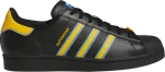Adidas black and sale gold superstar shoes