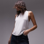 Топ Topshop Loose Sleeveless, белый - фото